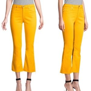 NWT AG Jodi Crop Flare Ochre Yellow Jean 26